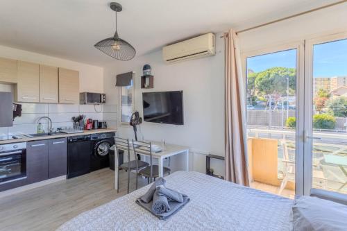 Nice Studio avec climatisation proche des plages