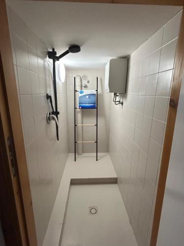 a small bathroom with a sink and a toilet at Villa Silvia in Erice
