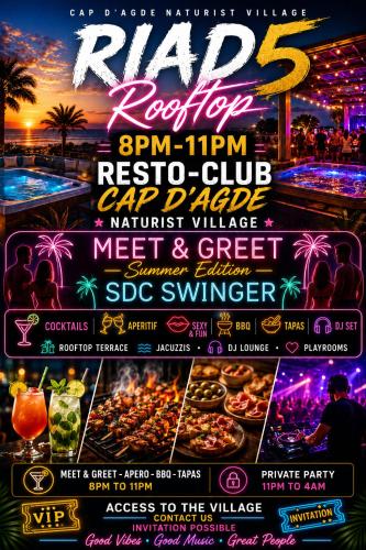 Village Naturiste Cap d'Agde Hôtel Libertin Location Studio Club Riad 5
