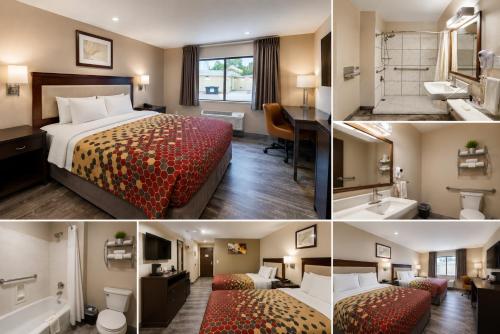 a collage of pictures of a hotel room at Economy Inn in Las Cruces