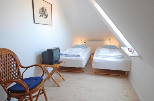 Postel nebo postele na pokoji v ubytování Skagen Room