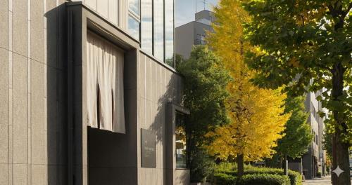 a building with a window on the side of it at Nesthotel alt Kuramae Station in Tokyo