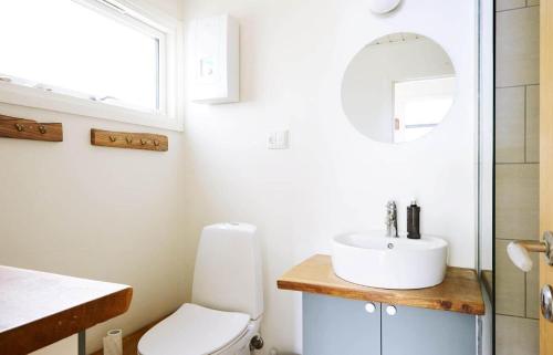 a bathroom with a toilet and a sink at 13365-Asnaes-Radyrvej-63 in Asnæs