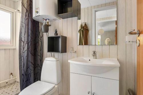 a bathroom with a toilet and a sink at LF16024-Farso-Kjeldhoj-24 in Farsø
