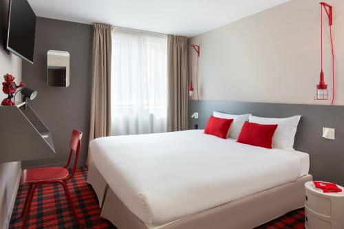 
Кровать или кровати в номере RockyPop Hotel (Portes de Chamonix)
