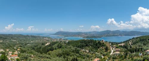 a view of lake geneva from the top of a mountain at Katouna Holidays in Katouna
