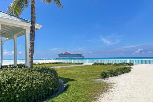 a cruise ship in the ocean with a beach at Westgate Bimini Bay in Bailey Town