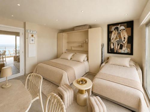 STUDIO LUXE Carré d'Or Cannes - Terrasse - Aperçu mer - 3 personnes - 50m de la Croisette
