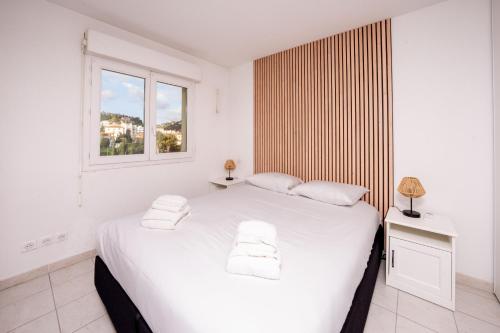 #47 Staywizus - Californie 1 BDR AC Garage Sea view terrace 1 min to beach