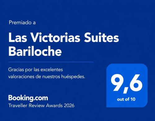 a blue and white sign that reads las vientosires barrientos at Las Victorias Suites Bariloche in San Carlos de Bariloche
