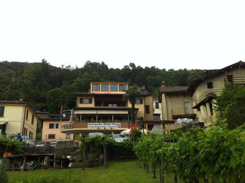 a group of buildings in a town with trees at B&B della Pace in Sessa