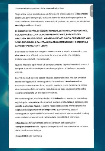 a page of a document on a computer screen at Bella Taormina in Taormina