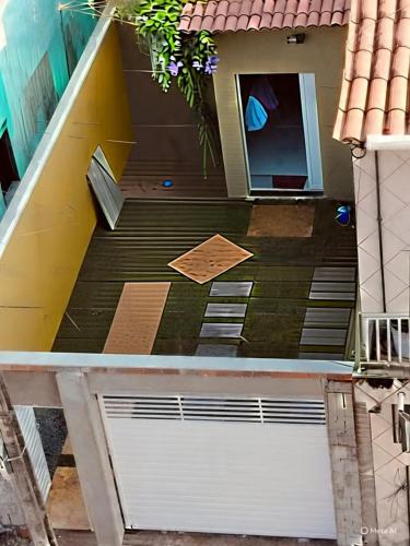 an overhead view of a house with a garage at Casa da Vá! in Jijoca de Jericoacoara