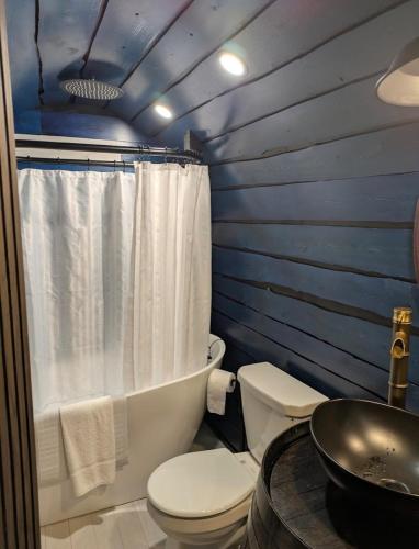 a bathroom with a toilet and a sink at Terra Experience in Shippagan