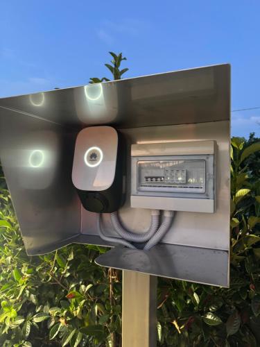 a security camera sitting on top at Le Cantine Rooms & Luxury Space in San Mango Piemonte