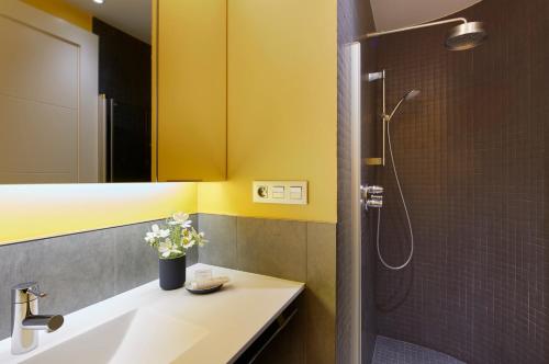 サン・セバスティアンにあるUrbieta 2 by FeelFree Rentalsのバスルーム(シンク、シャワー付)