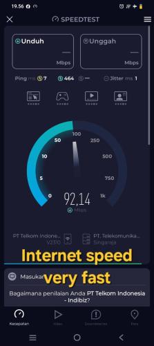 a screenshot of the internet speed very fast website at AgaLiving Medewi in Pulukan