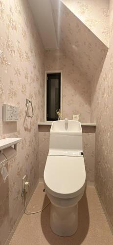 a bathroom with a white toilet in a room at guesthouse嵐 in Osaka