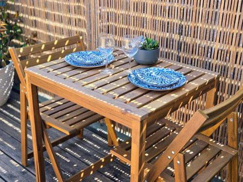Studio Bleu Aix-en-Provence terrasse, piscine, parking