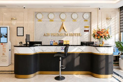 an as penguin hotel lobby with a reception counter at A25 Premium Hotel - 16 Miếu Đầm in Hanoi