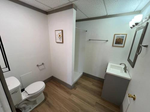 a bathroom with a toilet and a sink at Athens House number 7B in Las Vegas