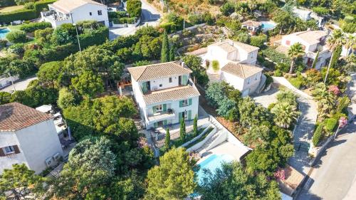 an aerial view of a house at Villa JuliMée in Les Issambres