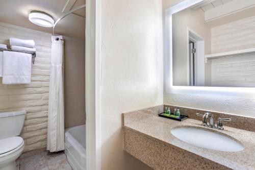 a bathroom with a sink and a toilet at Kayenta Monument Valley Inn in Kayenta