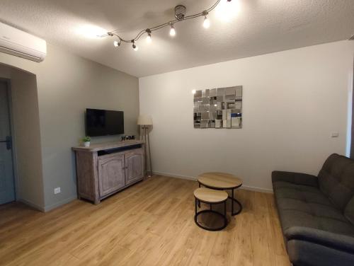 Appartement rénové vue lac et canigou 4 pers clim piscine