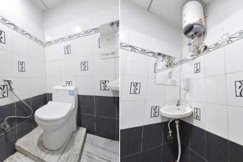 a bathroom with a toilet and a sink at FabHotel Connect in Jaipur