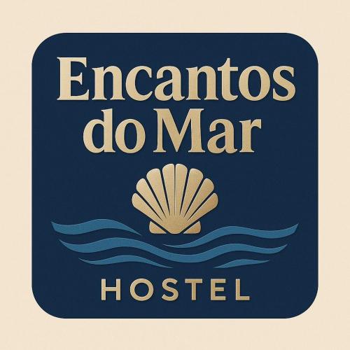 a sign with a shell in the water at Encantos do Mar Hostel in Recife