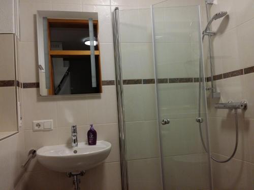 Koupelna v ubytování Ferienwohnung Wünsche