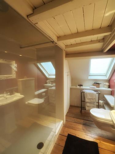 a bathroom with a toilet and a sink at B&B In Bruges in Bruges