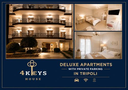 a collage of three pictures of a house at 4keys House - Apartment 4 in Tripoli