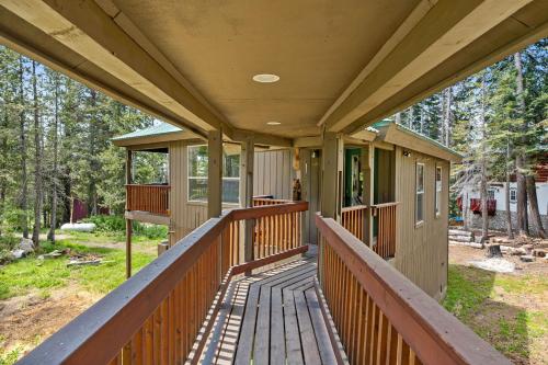 a front porch of a house with a deck at Stargazing Retreat in Tamarack in Big Creek