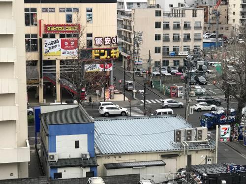 Nespecifikovaný výhled na destinaci Sendai nebo výhled na město při pohledu z hotelu
