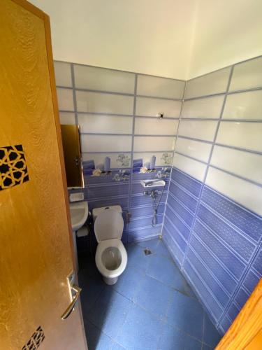 a bathroom with a toilet and a sink at La ferme labyed in Fez