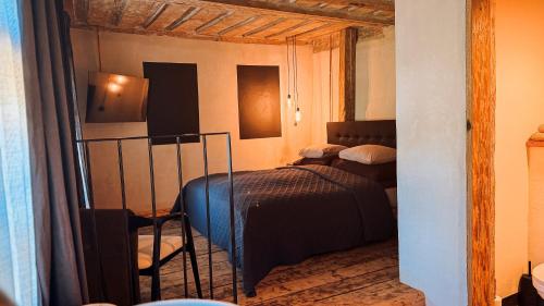 a bedroom with a bunk bed in a room at Boutique Hotel ALTENBURG in Talsi