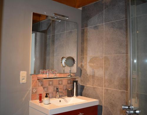 Koupelna v ubytování B&B A la Malogne