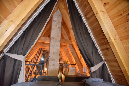 a view from the loft of afters room in a house at Magic Forest Durmitor in Motički Gaj