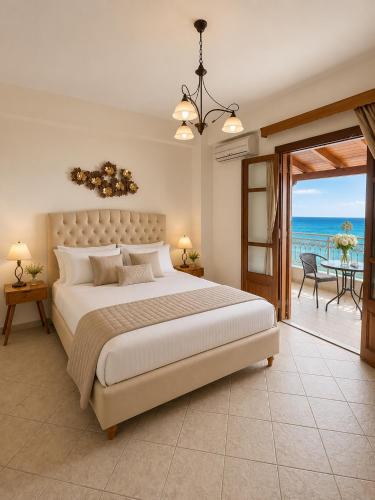 A bed or beds in a room at Sofotel - Refined Comfort, Koroni Centre