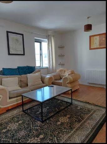 a living room with a couch and a coffee table at Galway Break in Galway