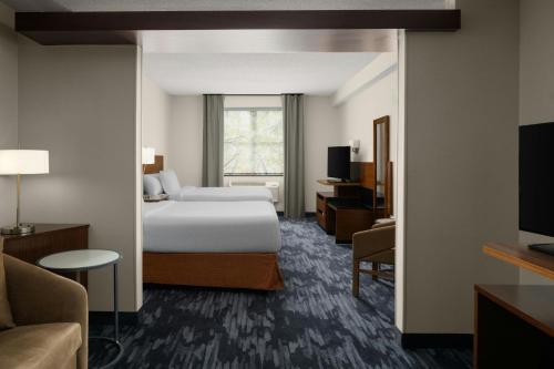 Katil atau katil-katil dalam bilik di Fairfield Inn & Suites by Marriott Olean, NY