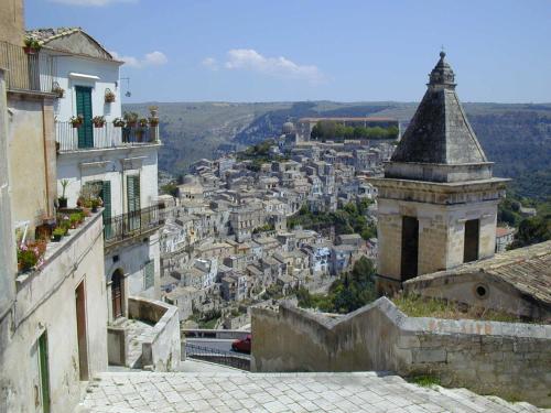 a view of a city from a building at Mario Leggio Apartment in Ragusa