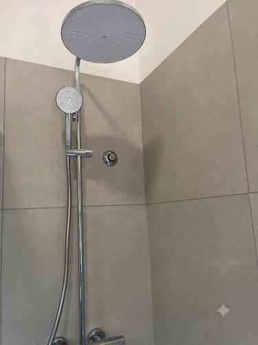 a shower with a shower head in a bathroom at Terrace! in Rome