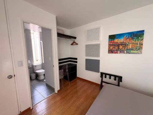 a room with a bathroom with a sink and a toilet at Barranco Boutique Hotel by 3B in Lima