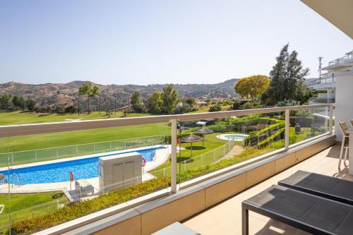 Luxury Miraval Relaxing Terrace with Golf Views