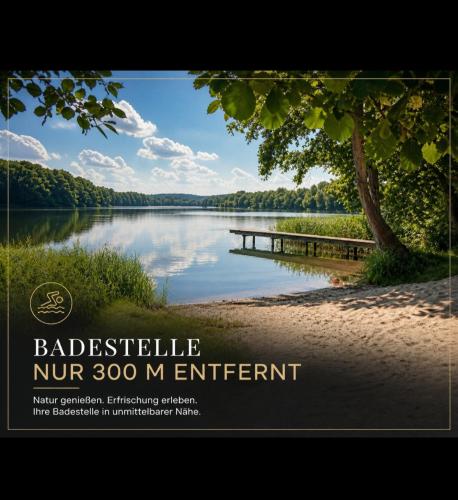 a poster for a mentaining station with a lake at Stellplatz für VAN & Wohnmobile in Carpin