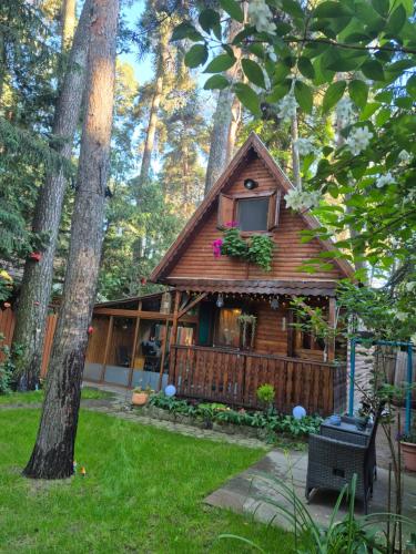 a small house in the middle of a yard at RECI Beach Cottage in Reci