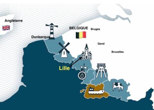a map of bulgaria with sights at Escapade chaleureuse in Sequedin