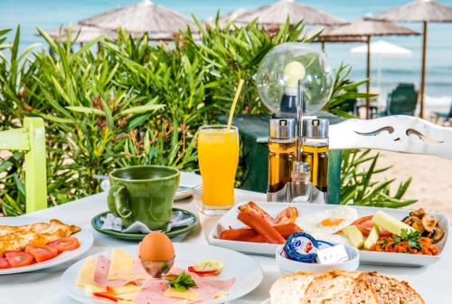 Options de petit-déjeuner proposées aux clients de l'établissement Green Sea Apartments